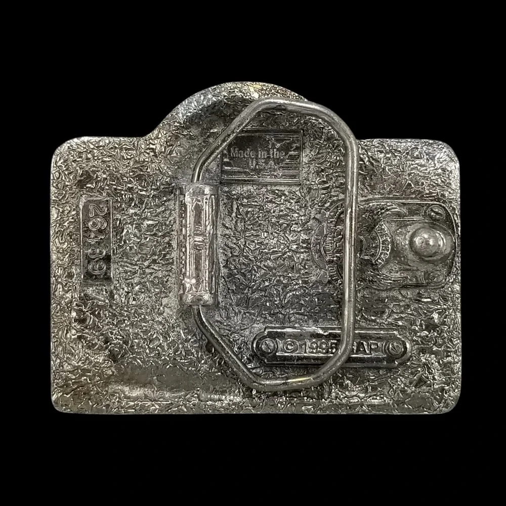 1995 Craftsman Eat My Dust‎ Belt Buckle Sears Circular Saw Pewter USA Made